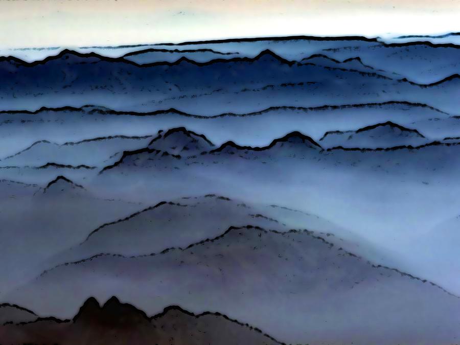 Foggy Hillscape Digital Art by Ben Freeman