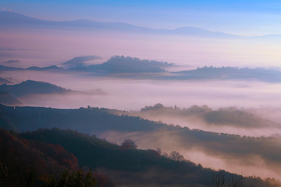 Foggy Italian Countryside Photograph by Joan Carroll