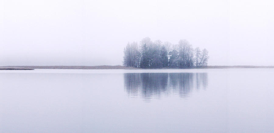 Foggy lake Photograph by Jouko Lehto