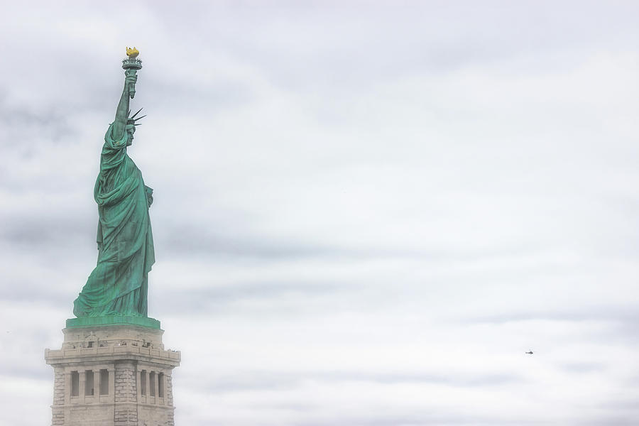 Statue Of Liberty Photograph - Foggy Liberty by Martin Newman