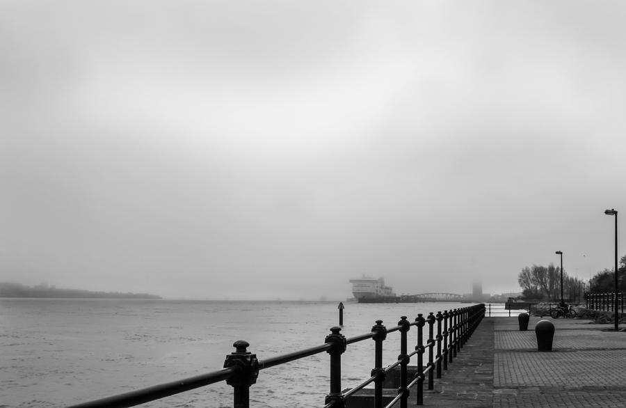 Foggy Mersey Photograph by Spikey Mouse Photography