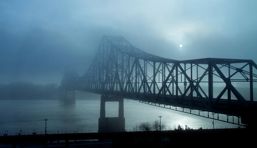 Foggy Morning Blues Photograph by Debby Richards