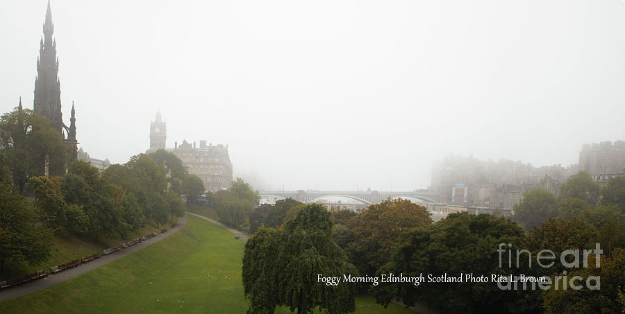 Foggy Morning in Edinburgh Scotland Photograph by Rita Brown