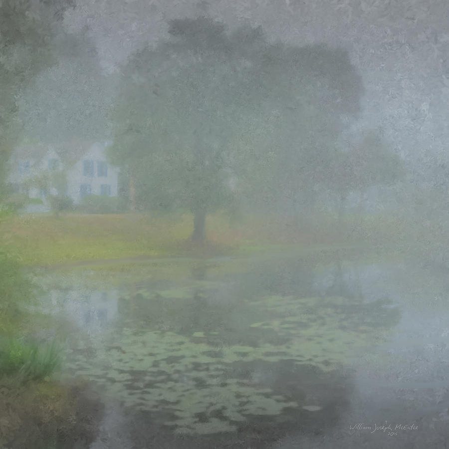Foggy Morning on Pond Street Painting by Bill McEntee