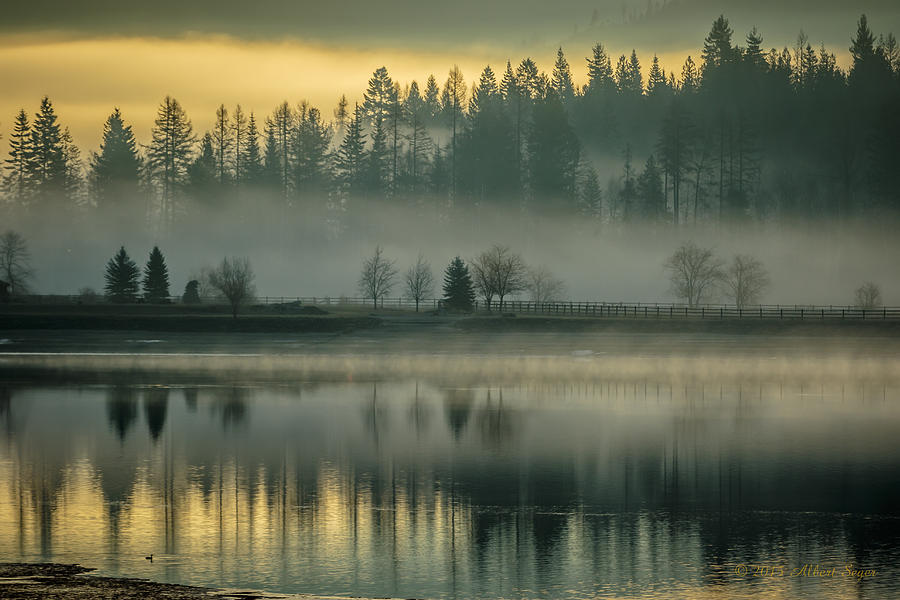 Foggy Morning on the Pend Oreille River Photograph by Albert Seger