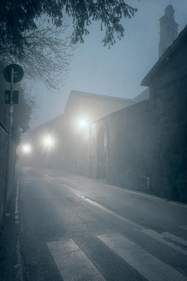 Foggy Morning Orvieto Italy Cool Photograph by Joan Carroll