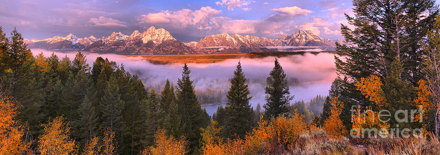 Foggy Morning Over The Snake River Photograph by Adam Jewell