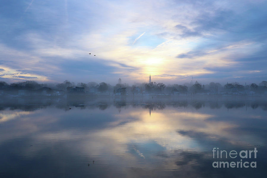 Foggy Morning Sunrise Photograph by Heidi Farmer