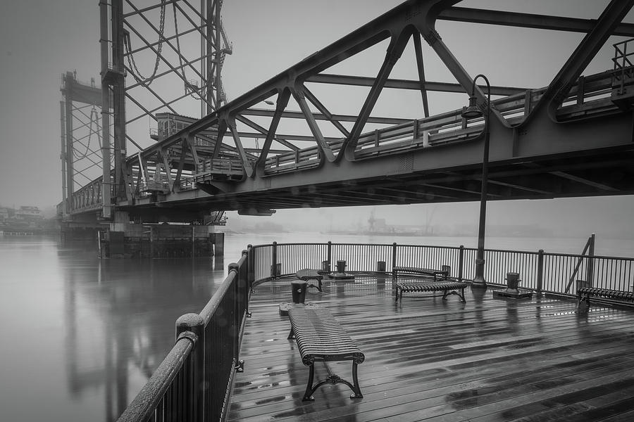 Foggy Morning under the Bridge Photograph by Hershey Art Images