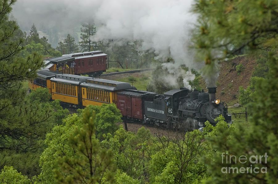 Trains Photograph - Foggy Mountain Railroading by Tim Mulina Trains Photograph - Foggy Mountain Railroading by Tim Mulina