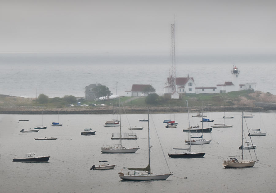 Foggy Newport Harbour Lighthouse Photograph by Ginger Wakem - Fine Art ...