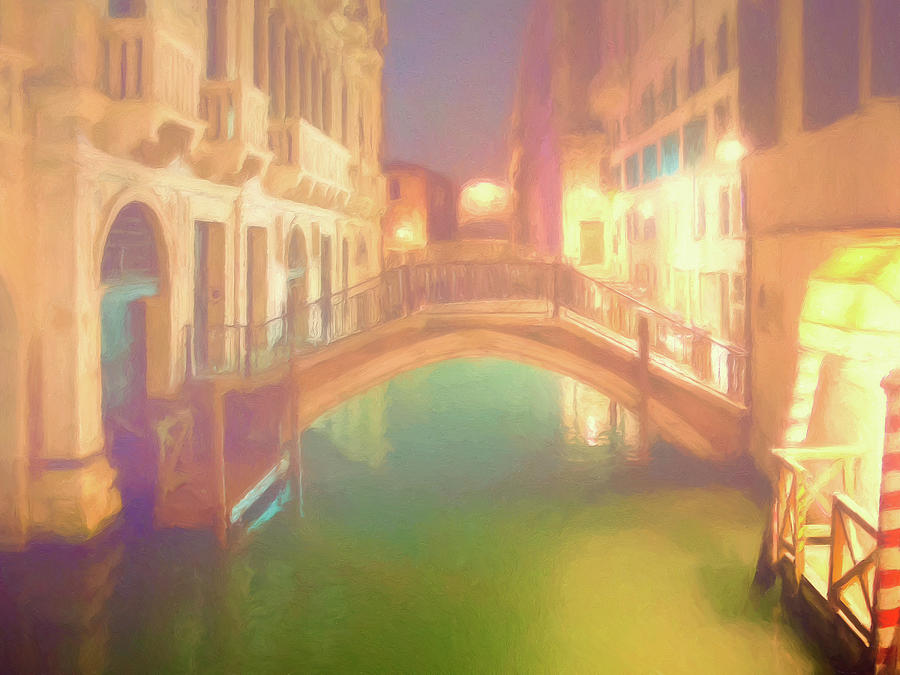Foggy Night in Venice Painting by Dominic Piperata
