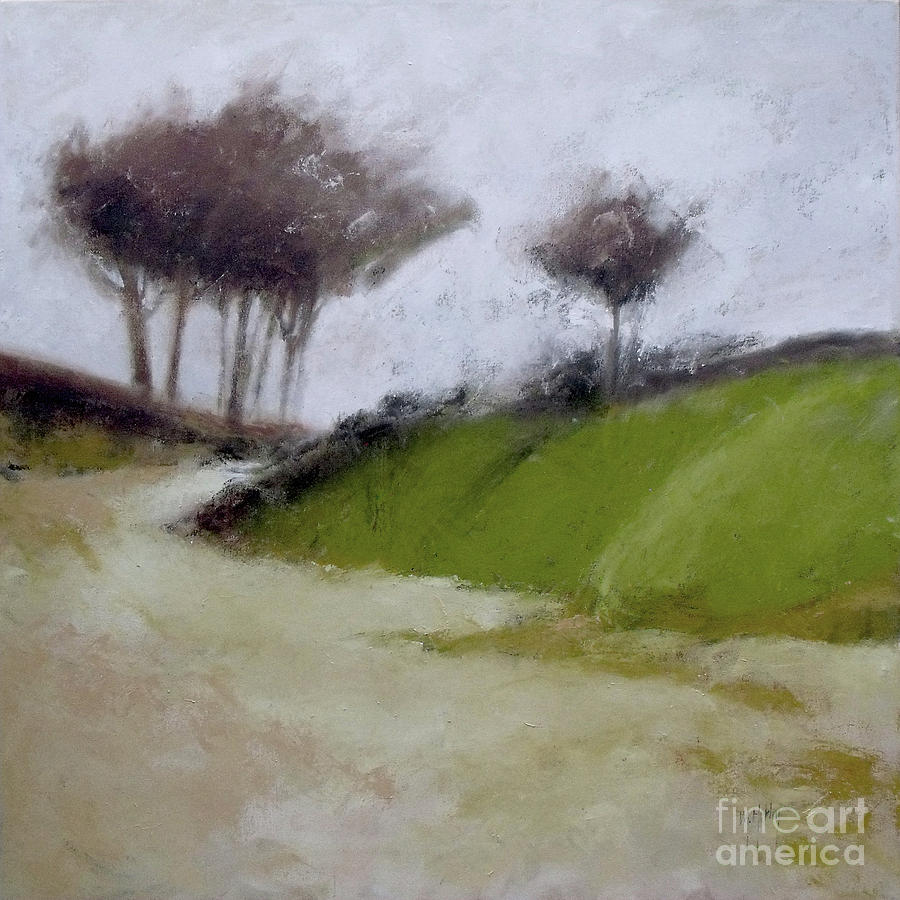 Foggy Path Painting by Mary Hubley