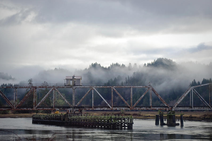 Foggy Rail Crossing Photograph by Adria Trail