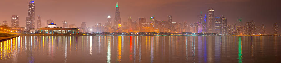 Foggy Skyline Night Photograph by Kevin Eatinger