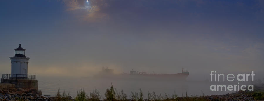 Foggy Sunrise at Bug Light Photograph by David Bishop
