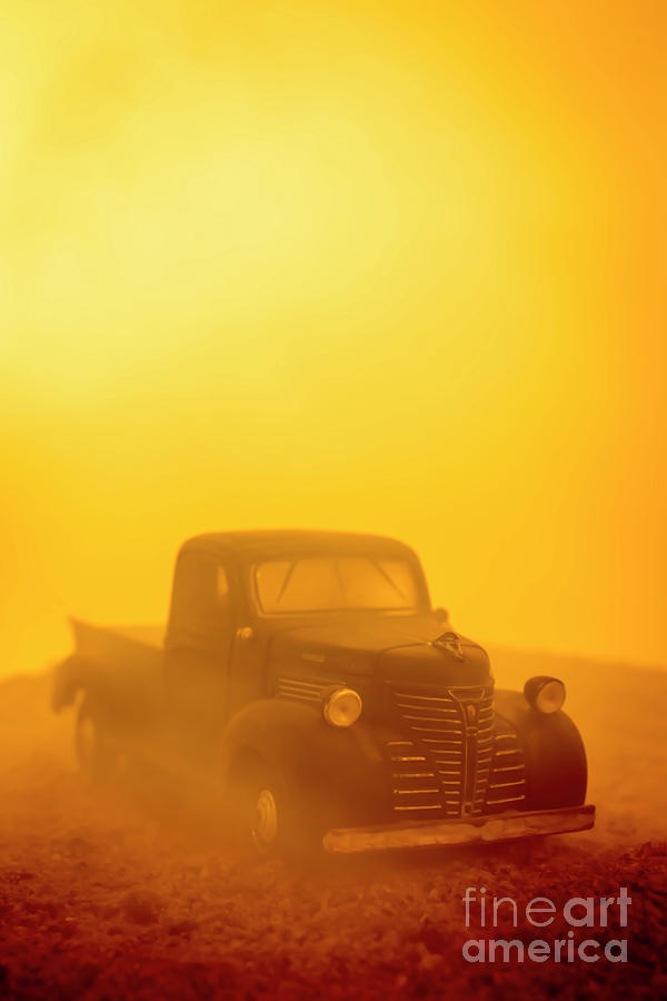 Foggy Sunrise Old Truck Photograph by Edward Fielding