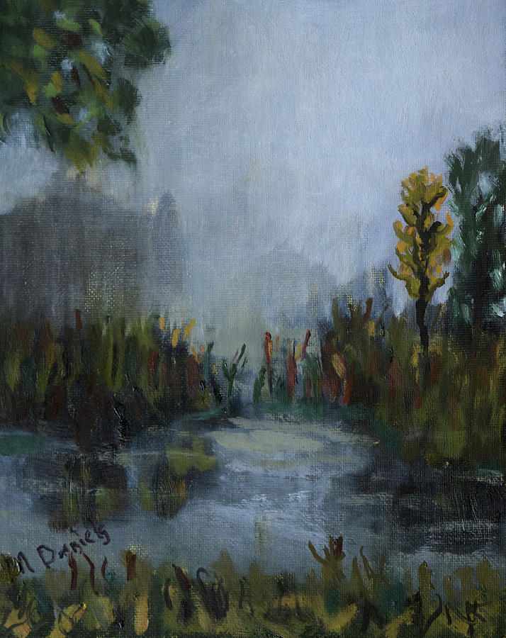 Foggy Swamp Painting by Michael Daniels