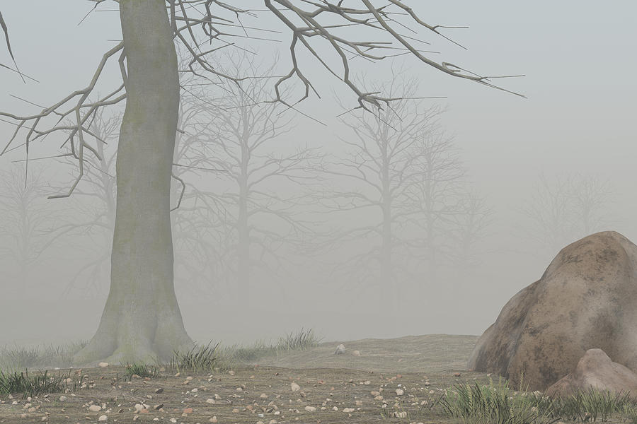 Road Digital Art - Foggy Trail by Mindscape Arts Road Digital Art - Foggy Trail by Mindscape Arts