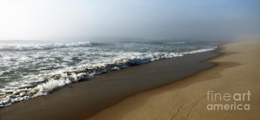 Foggy Waves Photograph by Mary Haber
