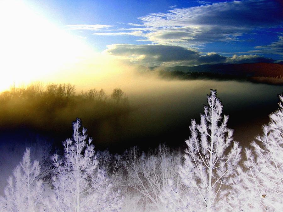 Foggy Winter Sunset Digital Art