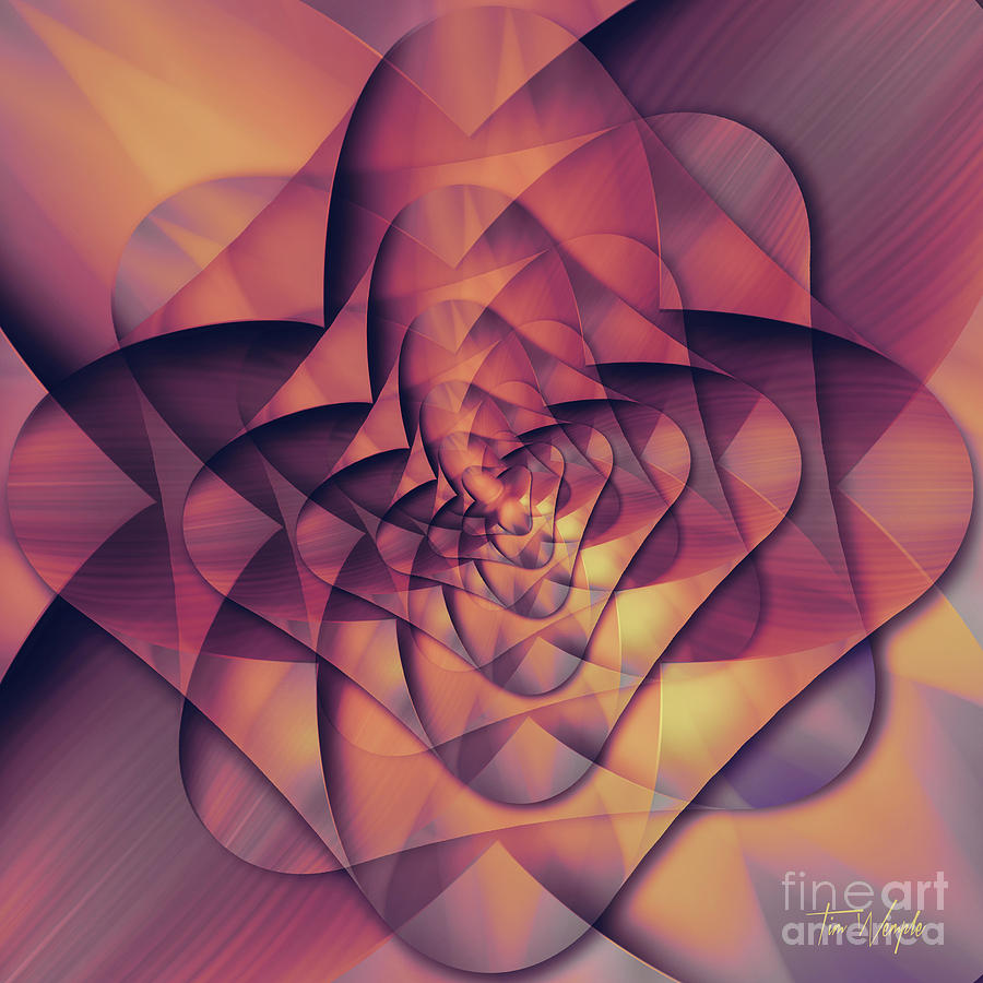 Folded Flower 2 Digital Art by Tim Wemple