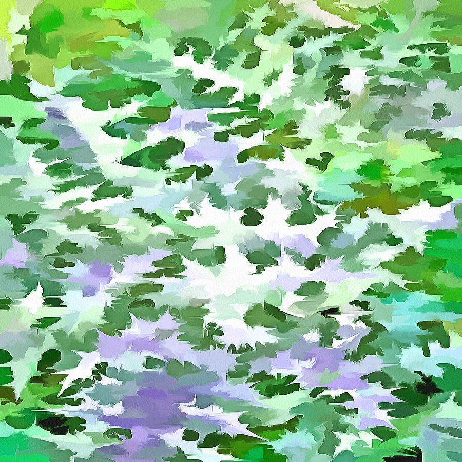 Green and Mauve Camouflage Pattern Digital Art by Taiche Acrylic Art
