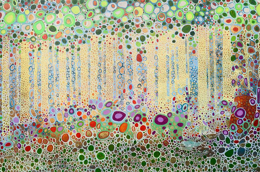 Foliage Particulates Painting by Karen Williams-Brusubardis
