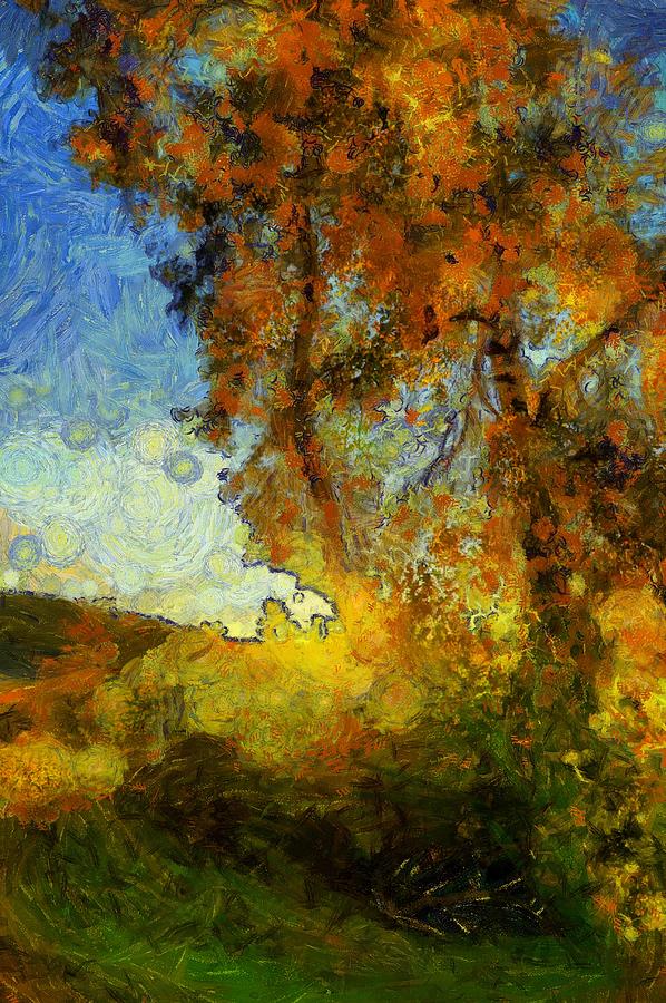 Foliage Van Gogh Style Digital Art by Lilia D