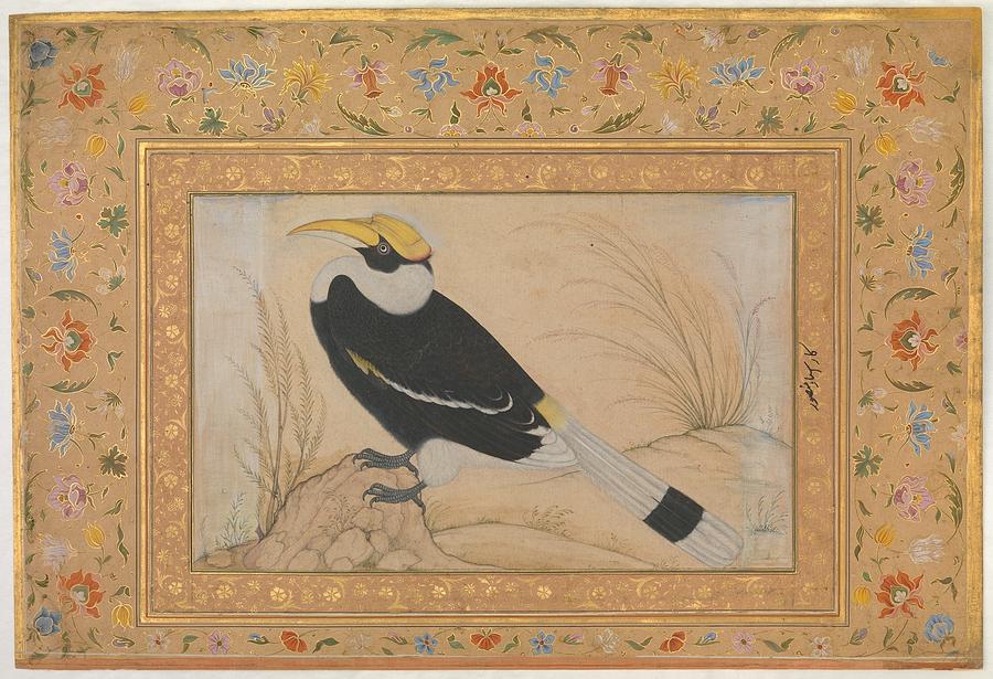 Black And White Painting - Folio from the Shah Jahan Album by Eastern Accent 