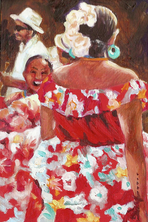 Dancers Painting - Folklorica I by Monica Linville
