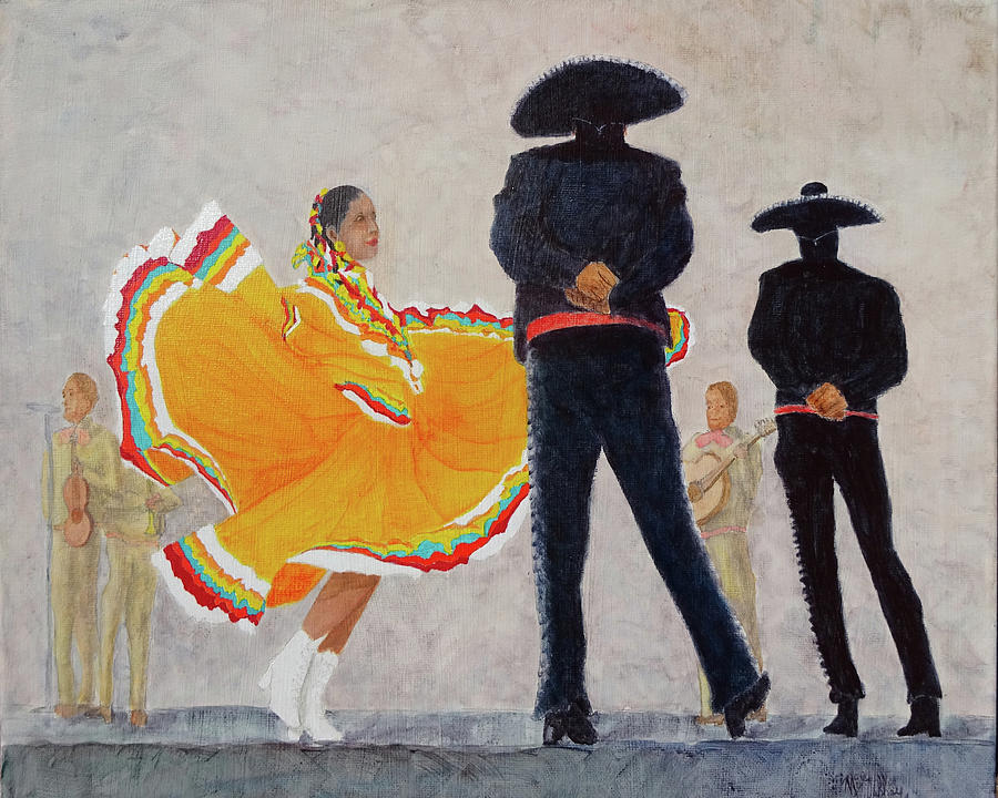 Folklorico Painting by Darrell Mcgahhey - Fine Art America