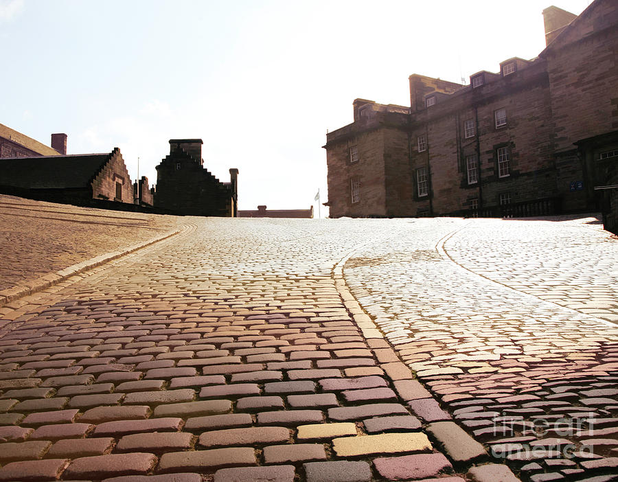 Follow Cobblestone Old Edinburgh Castle  Photograph by Chuck Kuhn