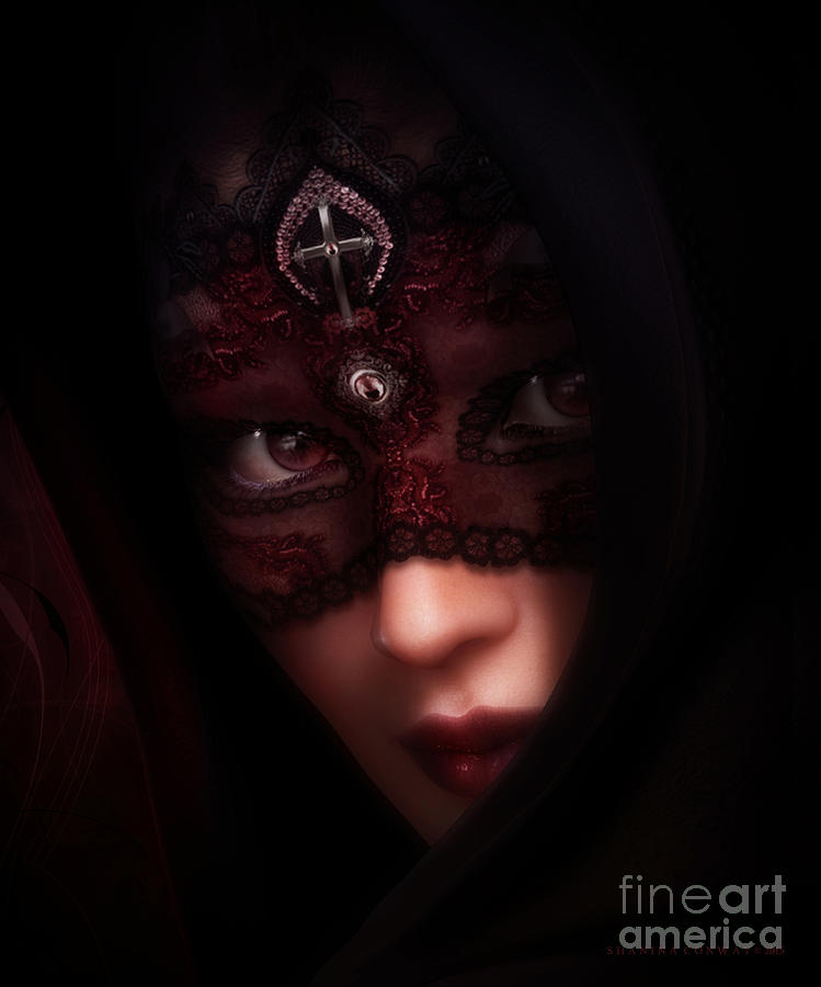 Portrait Digital Art - Follow Me Gothic Romance by Shanina Conway