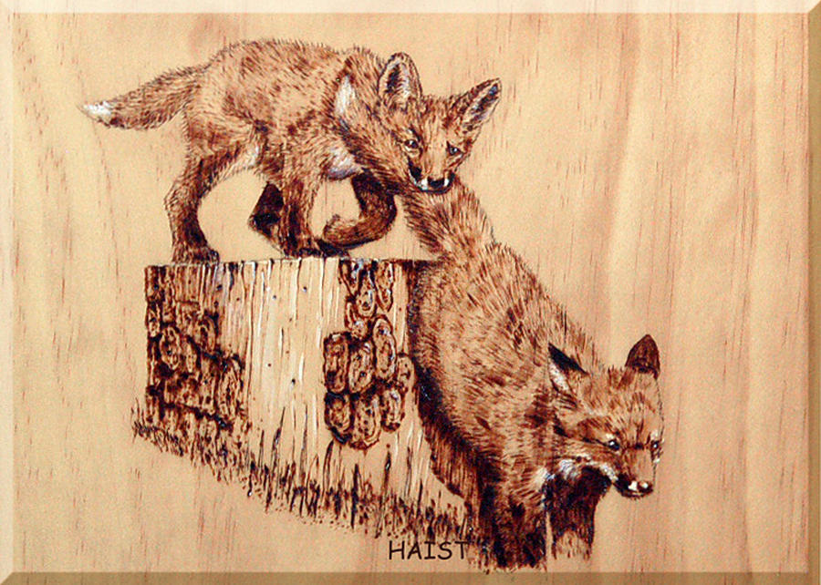 Follow The Leader Pyrography by Ron Haist
