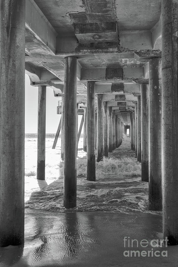 Follow The Lines Under Huntington Beach Pier Photograph by Ana V Ramirez