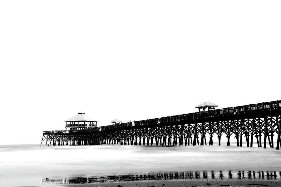 Night Photograph - Folly Beach Pier by Drew Castelhano Night Photograph - Folly Beach Pier by Drew Castelhano