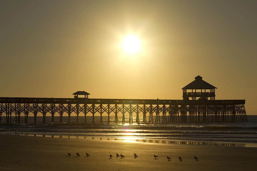 Folly Beach Pier Sunrise Photograph by Dustin K Ryan