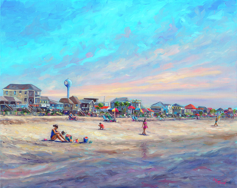 Umbrella Painting - Folly Beach South Carolina by Jeff Pittman