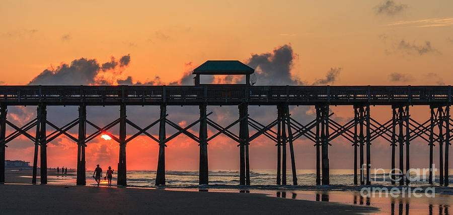Folly Pier Sunrise Photograph by Jennifer Ludlum