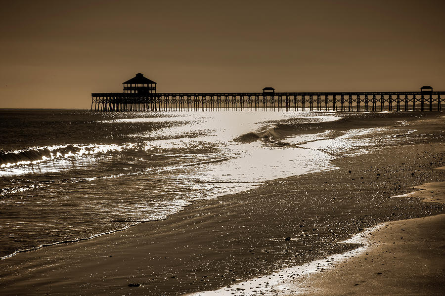 Folly Pier Sunset Photograph by DCat Images