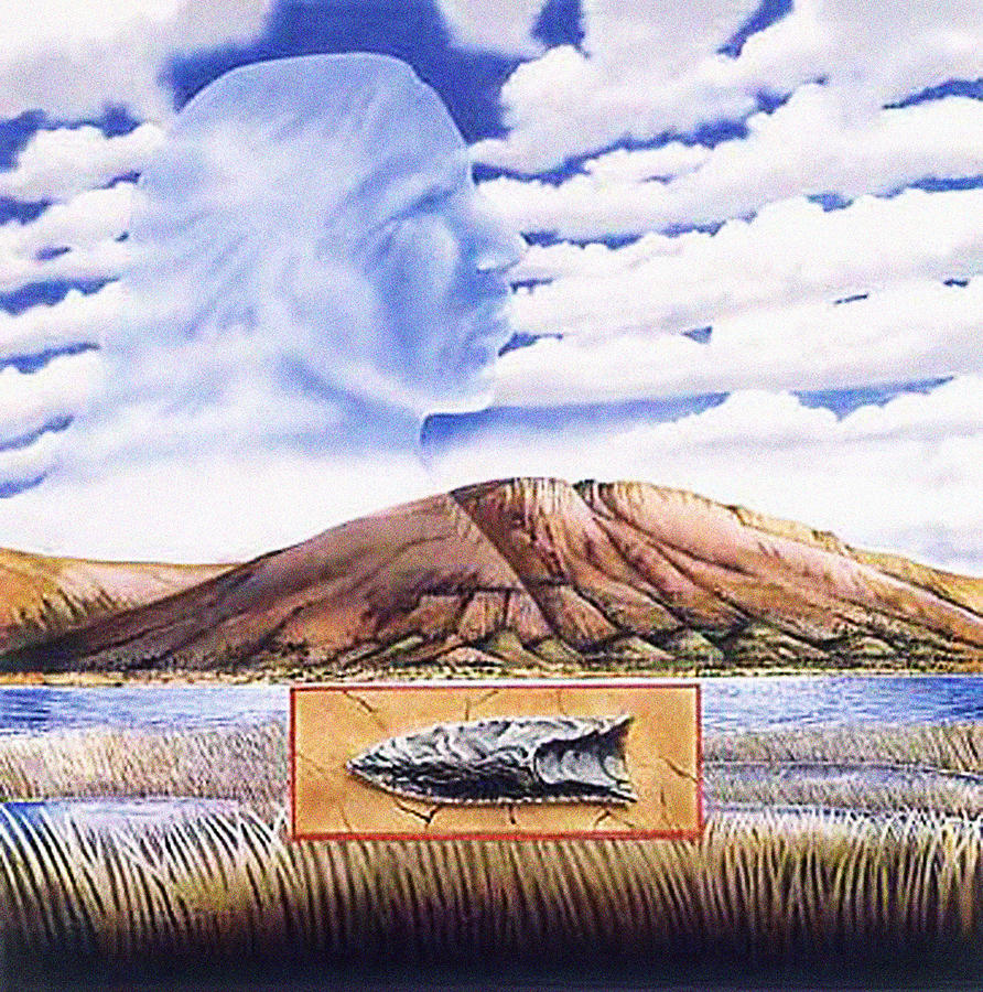 Folsom Point Painting by Richard Ferguson