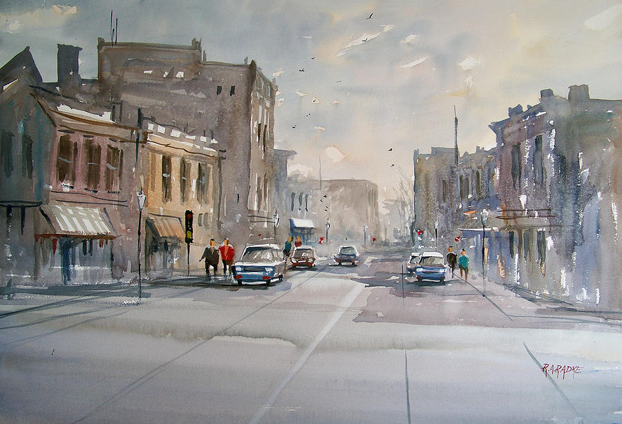 Impressionism Painting - Fond du Lac - Main Street by Ryan Radke