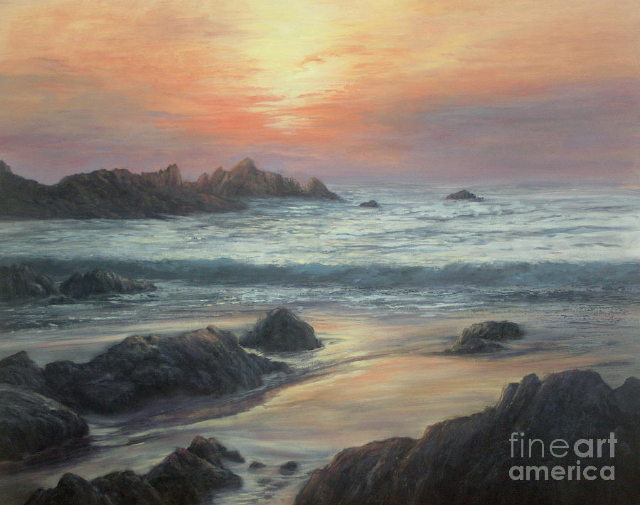Sunset Painting - Fond Farewell by Valerie Travers