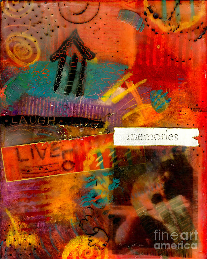 Abstract Mixed Media - Fond Memories by Angela L Walker