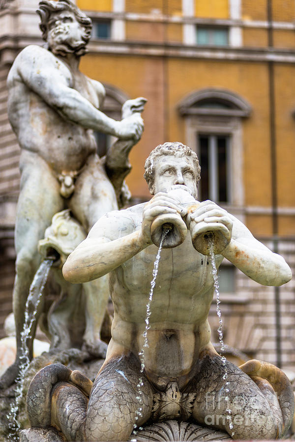 Fontana del Moro fountain Photograph by Andrew Michael