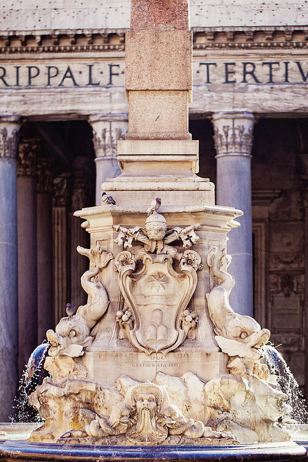 Fontana del Pantheon - Pantheon Fountain II Photograph by Melanie Alexandra Price