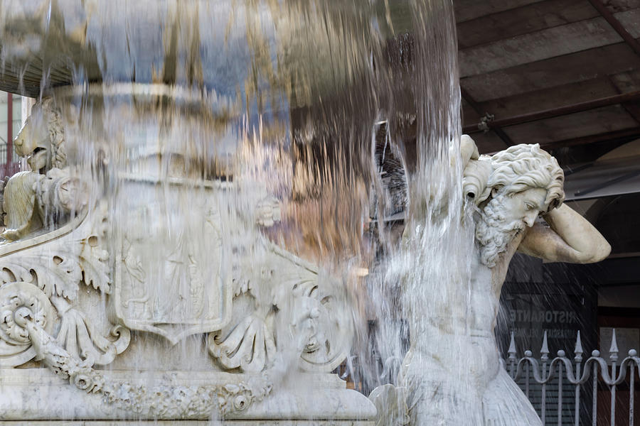 Fontana dell Amenano - Marble Muscles in Catania Sicily Photograph by Georgia Mizuleva