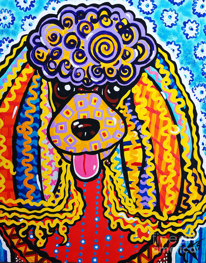 Foo Foo Dog Puppy Dogs Poodle Toy Pet Animal Design Jackie Carpenter Painting by Jackie Carpenter