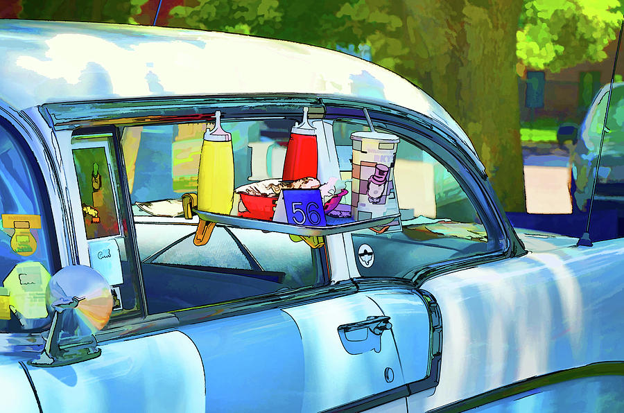 Food And Drink On Car Painting by Jeelan Clark